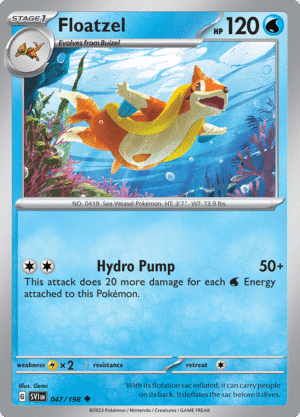 Pokémon TCG SV1: Scarlet & Violet Base 047/198 Floatzel Uncommon Ungraded