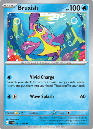 Pokémon TCG SV1: Scarlet & Violet Base 051/198 Bruxish Common Ungraded