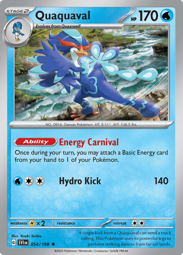 Pokémon TCG SV1: Scarlet & Violet Base 054/198 Quaquaval Rare Ungraded