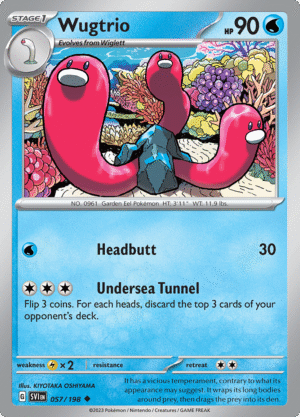 Pokémon TCG SV1: Scarlet & Violet Base 057/198 Wugtrio Uncommon Ungraded