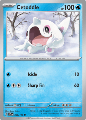 Pokémon TCG SV1: Scarlet & Violet Base 059/198 Cetoddle Common Ungraded