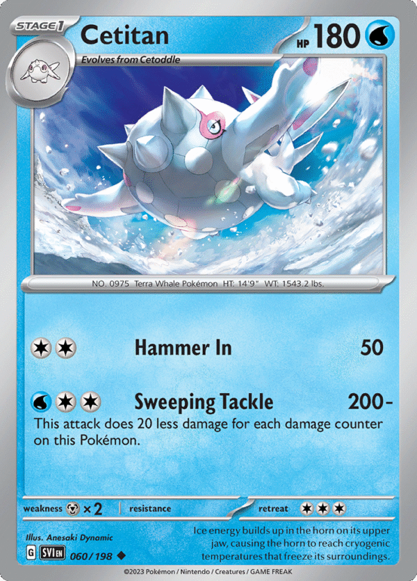 Pokémon TCG SV1: Scarlet & Violet Base 060/198 Cetitan Uncommon Ungraded