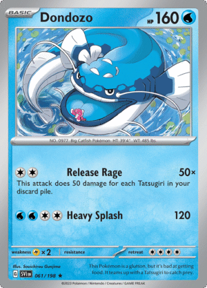 Pokémon TCG SV1: Scarlet & Violet Base 061/198 Dondozo Rare Ungraded