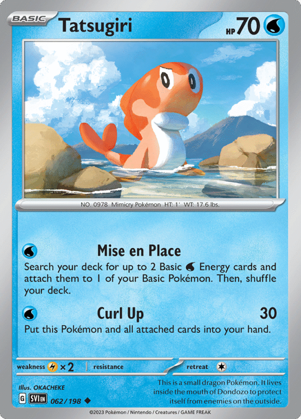 Pokémon TCG SV1: Scarlet & Violet Base 062/198 Tatsugiri Uncommon Ungraded