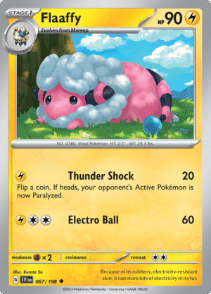 Pokémon TCG SV1: Scarlet & Violet Base 067/198 Flaaffy Uncommon Ungraded