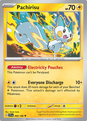 Pokémon TCG SV1: Scarlet & Violet Base 068/198 Pachirisu Uncommon Ungraded