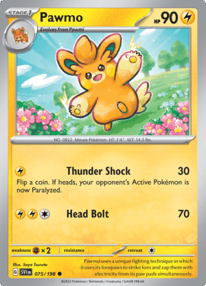 Pokémon TCG SV1: Scarlet & Violet Base 075/198 Pawmo Common Ungraded