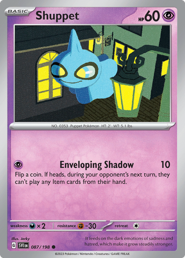 Pokémon TCG SV1: Scarlet & Violet Base 087/198 Shuppet Common Ungraded