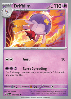 Pokémon TCG SV1: Scarlet & Violet Base 090/198 Drifblim Uncommon Ungraded