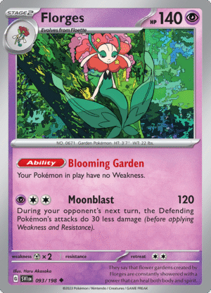 Pokémon TCG SV1: Scarlet & Violet Base 093/198 Florges Uncommon Ungraded
