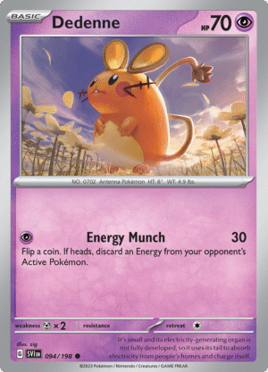 Pokémon TCG SV1: Scarlet & Violet Base 094/198 Dedenne Common Ungraded