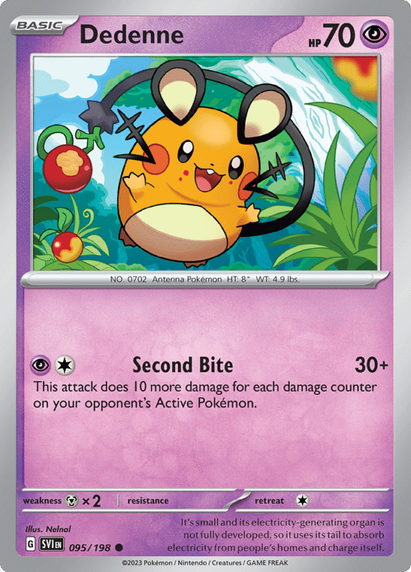 Pokémon TCG SV1: Scarlet & Violet Base 095/198 Dedenne Common Ungraded