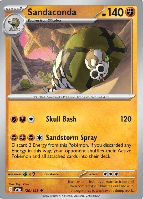 Pokémon TCG SV1: Scarlet & Violet Base 120/198 Sandaconda Uncommon Ungraded