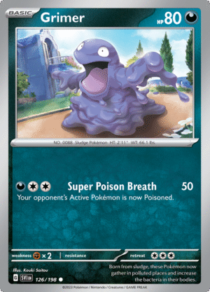 Pokémon TCG SV1: Scarlet & Violet Base 126/198 Grimer Common Ungraded
