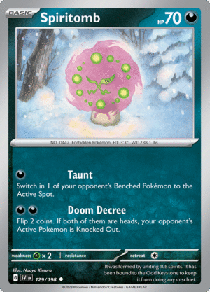 Pokémon TCG SV1: Scarlet & Violet Base 129/198 Spiritomb Uncommon Ungraded