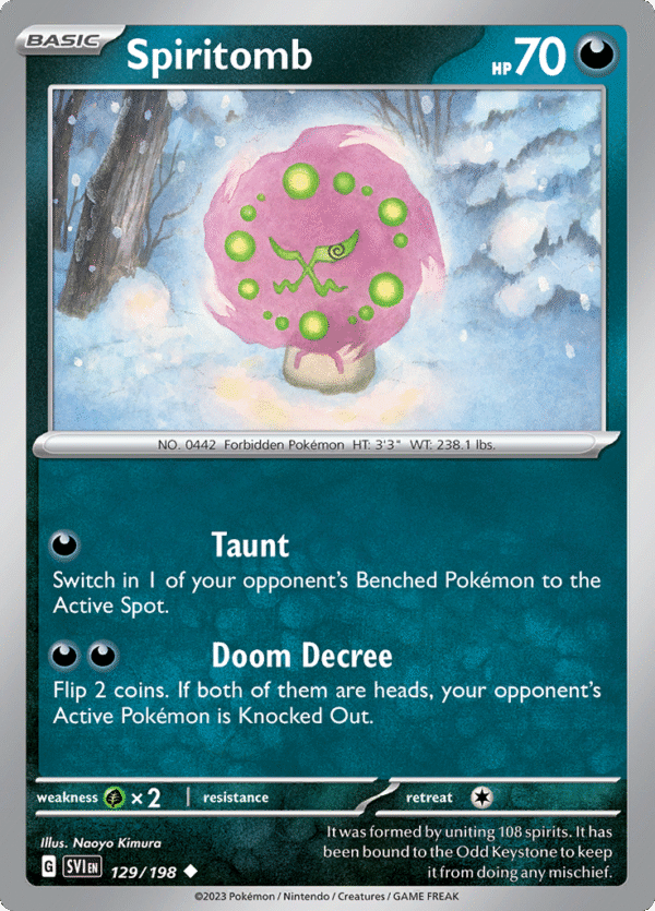 Pokémon TCG SV1: Scarlet & Violet Base 129/198 Spiritomb Uncommon Ungraded
