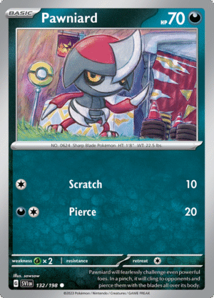 Pokémon TCG SV1: Scarlet & Violet Base 132/198 Pawniard Common Ungraded