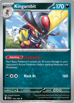 Pokémon TCG SV1: Scarlet & Violet Base 134/198 Kingambit Rare Ungraded