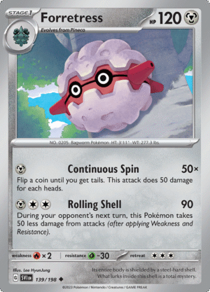 Pokémon TCG SV1: Scarlet & Violet Base 139/198 Forretress Uncommon Ungraded