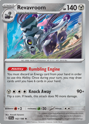 Pokémon TCG SV1: Scarlet & Violet Base 142/198 Revavroom Rare Ungraded