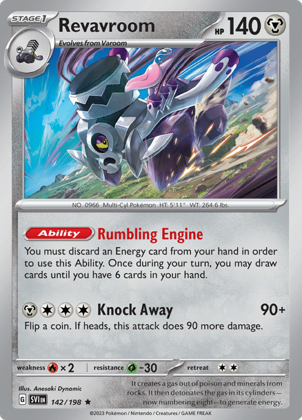 Pokémon TCG SV1: Scarlet & Violet Base 142/198 Revavroom Rare Ungraded