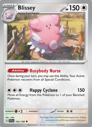 Pokémon TCG SV1: Scarlet & Violet Base 145/198 Blissey Uncommon Ungraded