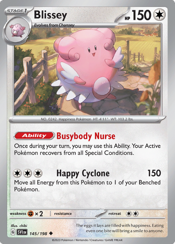 Pokémon TCG SV1: Scarlet & Violet Base 145/198 Blissey Uncommon Ungraded