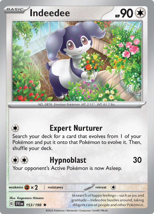 Pokémon TCG SV1: Scarlet & Violet Base 153/198 Indeedee Rare Ungraded