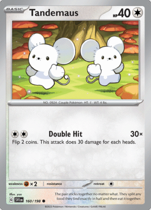 Pokémon TCG SV1: Scarlet & Violet Base 160/198 Tandemaus Common Ungraded