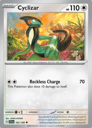 Pokémon TCG SV1: Scarlet & Violet Base 163/198 Cyclizar Uncommon Ungraded