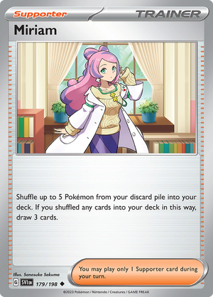 Pokémon TCG SV1: Scarlet & Violet Base 179/198 Miriam Uncommon Ungraded