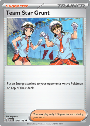 Pokémon TCG SV1: Scarlet & Violet Base 195/198 Team Star Grunt Uncommon Ungraded