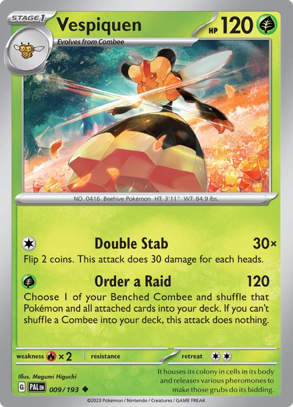 Pokémon TCG SV2: Paldea Evolved 009/193 Vespiquen Uncommon Ungraded