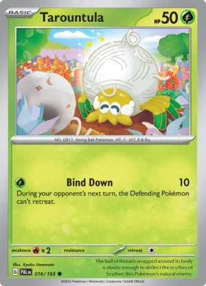 Pokémon TCG SV2: Paldea Evolved 016/193 Tarountula Common Ungraded