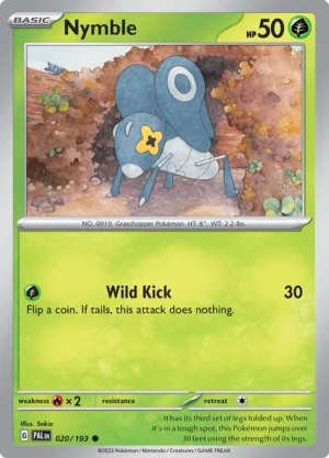 Pokémon TCG SV2: Paldea Evolved 020/193 Nymble Common Ungraded