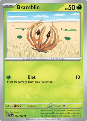 Pokémon TCG SV2: Paldea Evolved 023/193 Bramblin Common Ungraded