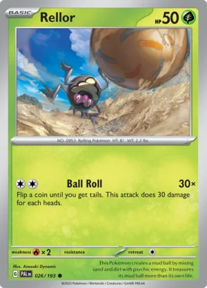 Pokémon TCG SV2: Paldea Evolved 026/193 Rellor Common Ungraded