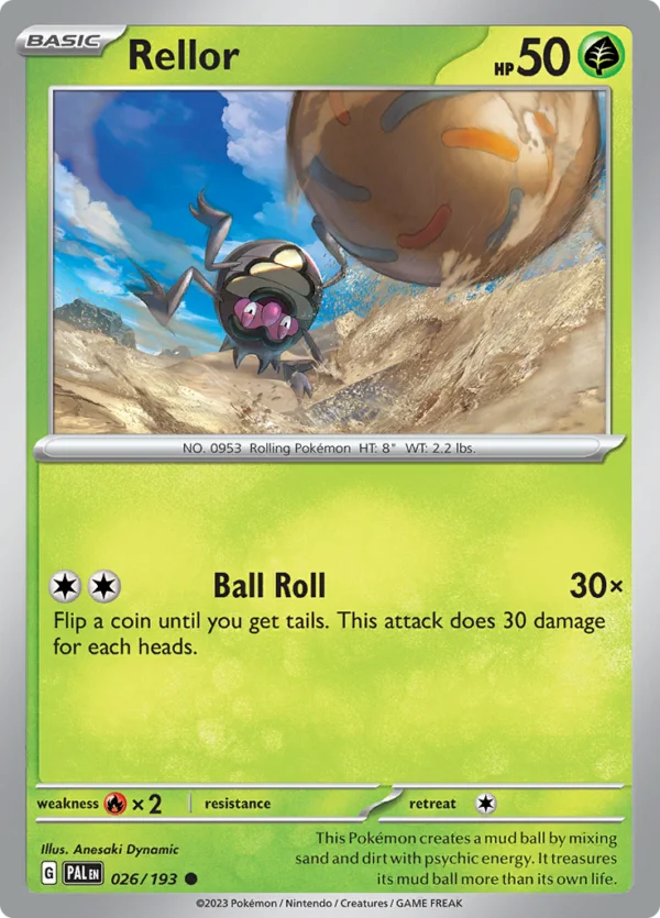 Pokémon TCG SV2: Paldea Evolved 026/193 Rellor Common Ungraded