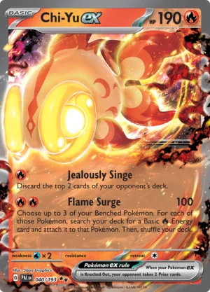 Pokémon TCG SV2: Paldea Evolved 040/193 Chi-Yu ex Double Rare Ungraded
