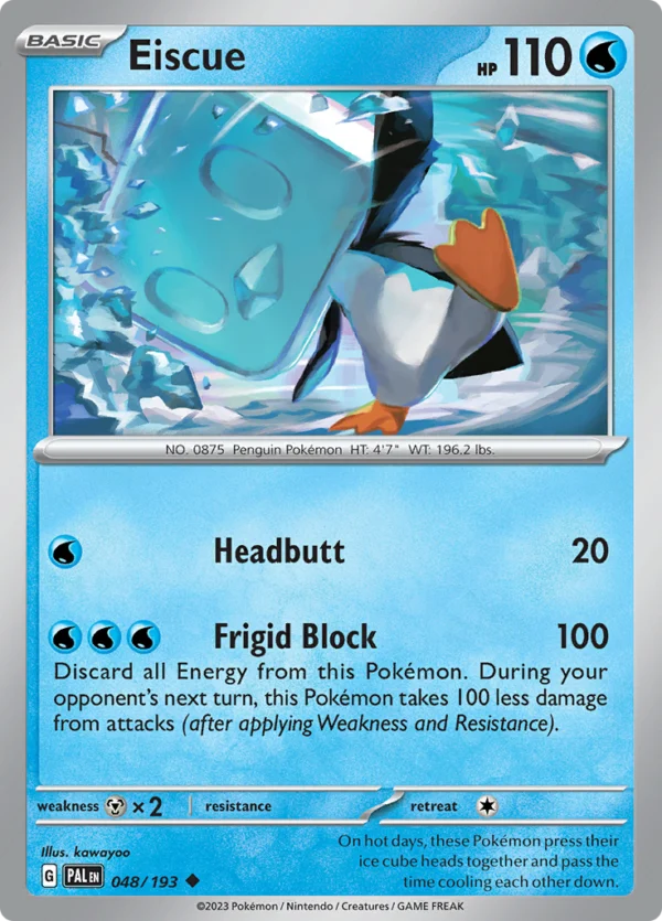 Pokémon TCG SV2: Paldea Evolved 048/193 Eiscue Uncommon Ungraded