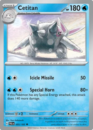 Pokémon TCG SV2: Paldea Evolved 055/193 Cetitan Uncommon Ungraded