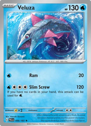 Pokémon TCG SV2: Paldea Evolved 056/193 Veluza Rare Ungraded