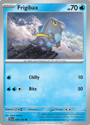 Pokémon TCG SV2: Paldea Evolved 058/193 Frigibax Common Ungraded