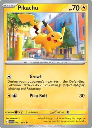 Pokémon TCG SV2: Paldea Evolved 062/193 Pikachu Common Ungraded