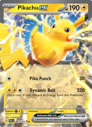 Pokémon TCG SV2: Paldea Evolved 063/193 Pikachu ex Double Rare Ungraded