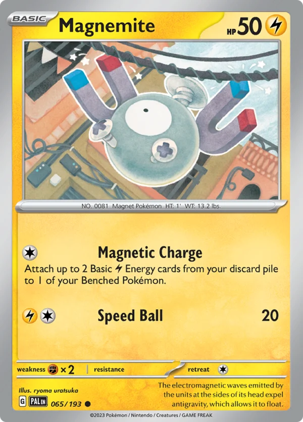 Pokémon TCG SV2: Paldea Evolved 065/193 Magnemite Common Ungraded