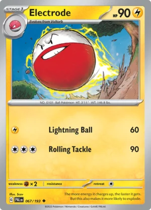 Pokémon TCG SV2: Paldea Evolved 067/193 Electrode Uncommon Ungraded