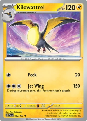 Pokémon TCG SV2: Paldea Evolved 082/193 Kilowattrel Uncommon Ungraded