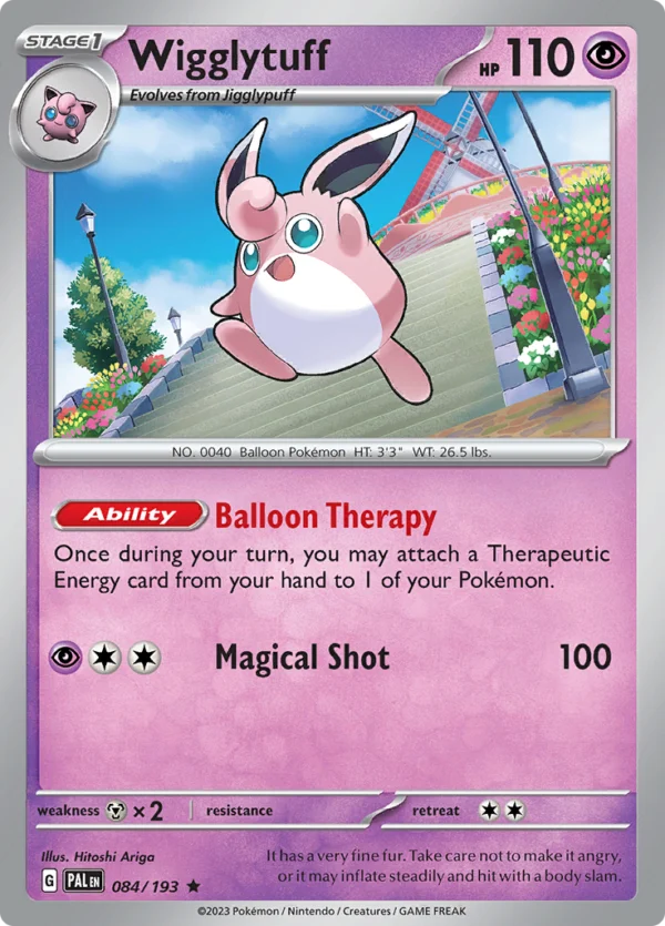 Pokémon TCG SV2: Paldea Evolved 084/193 Wigglytuff Rare Ungraded