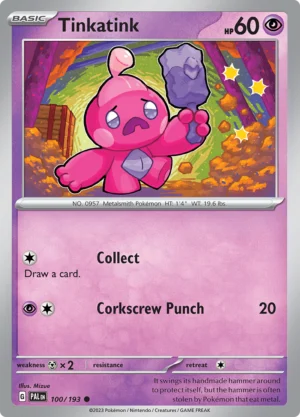 Pokémon TCG SV2: Paldea Evolved 100/193 Tinkatink Common Ungraded